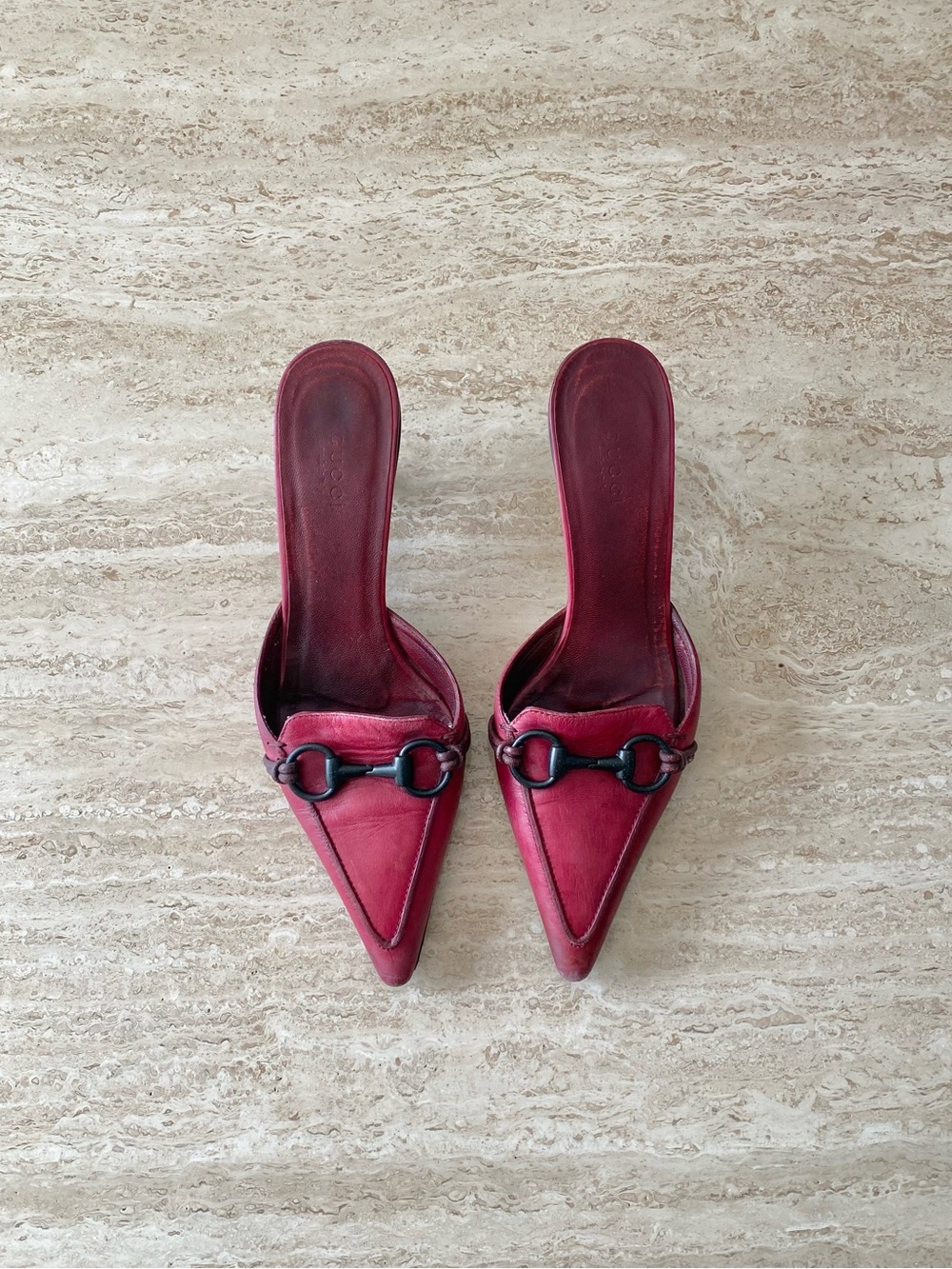 Vintage Gucci Tom Ford-era Horsebit Mule Heels